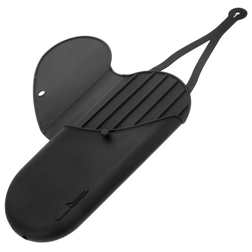 Portable black silicone hair - black,